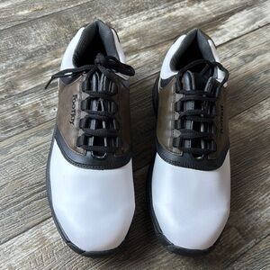 Footjoy Greenjoy Golf White and Brown Athletic Shoes, 9.5